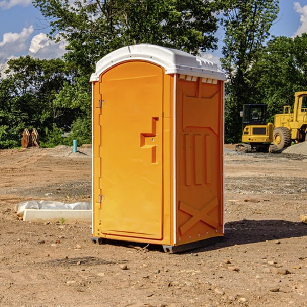 how often are the porta potties cleaned and serviced during a rental period in Diana